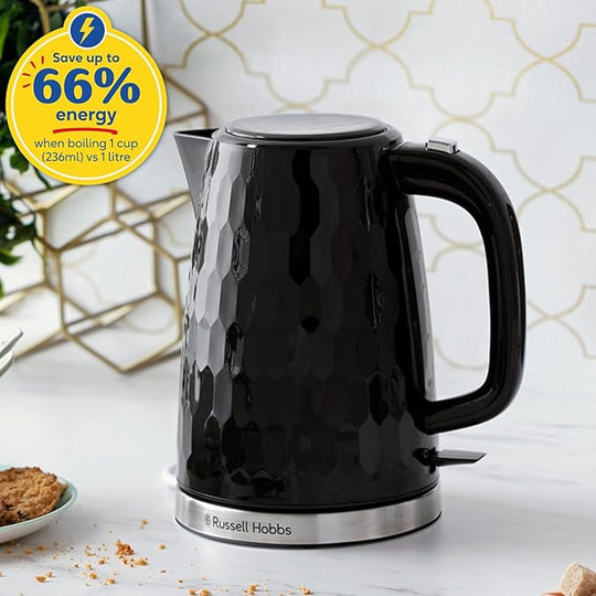 RUSSELL HOBBS HONEYCOMB KETTLE BLACK | 26051 | SALE DEAL!