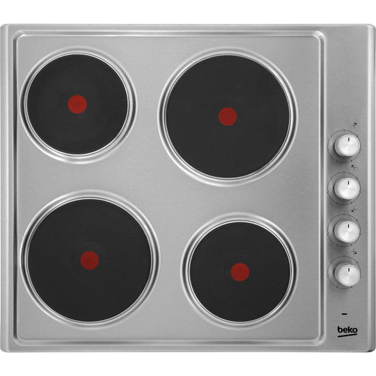 BEKO 60CM SOLID PLATE ELECTRIC HOB STAINLESS STEEL | HIBE64101X