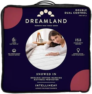 DREAMLAND ORGANIC COTTON WARMING MATTRESS PROTECTOR DOUBLE|16888C
