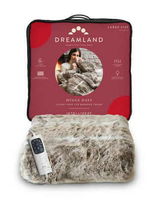DREAMLAND HYGGE LUXURY FAUX FUR WARMING THROW | 26042