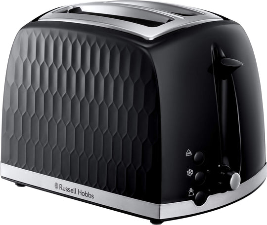 RUSSELL HOBBS 2 SLICE HONEYCOMB TOASTER BLACK| 26061| SALE DEAL!