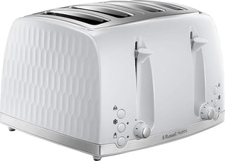 RUSSELL HOBBS HONEYCOMB 4 SLICE WHITE TOASTER |26070