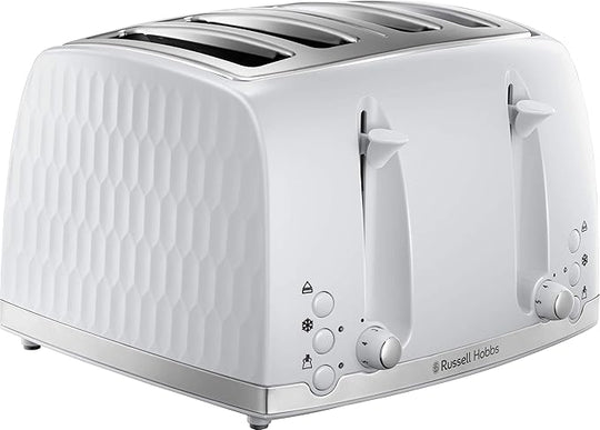 RUSSELL HOBBS HONEYCOMB 4 SLICE WHITE TOASTER | 26070