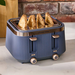 RUSSELL HOBBS BRONTE 4 SLICE TOASTER NAVY / GOLD| 26772