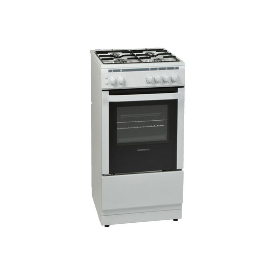 NORDMENDE 50CM FREESTANDING LPG GAS COOKER WHITE| CSG52LPGWH