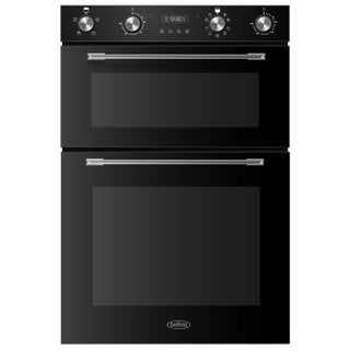 BELLING BUILT IN MULTI FUNCTION DOUBLE OVEN BLACK | BI904MFBK
