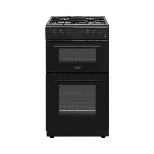 BELLING 50CM TWIN CAVITY NATURAL GAS COOKER  BLACK - BFSG51TCBKNG|
