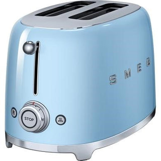 SMEG RETRO STYLE 2 SLICE TOASTER PASTEL BLUE | TSF01PBUK