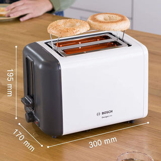 BOSCH DESIGNLINE 2 SLICE TOASTER WHITE | TAT3P421GB