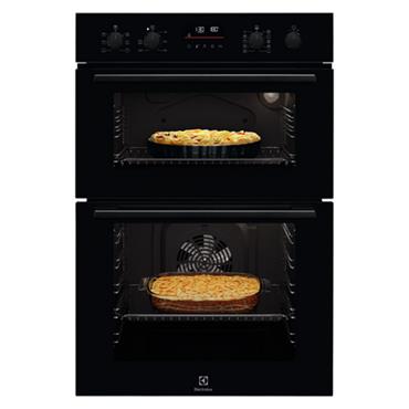 ELECTROLUX 600 SURROUND COOK BUILT IN DOUBLE OVEN BLACK | EDFDC46K
