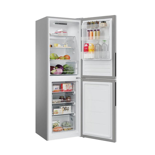HOOVER FREESTANDING 50/50 FRIDGE FREEZER SILVER- HVT3CLECKIHS | SALE DEAL!