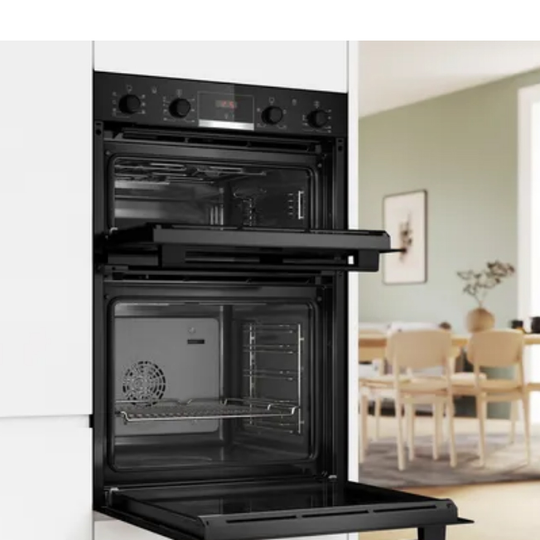 BOSCH SERIES 4 BUILT IN DOUBLE OVEN BLACK| MBA533BB3B | SALE DEAL!