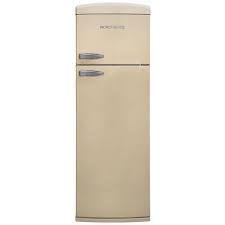 NORDMENDE RETRO TOP MOUNT FRIDGE FREEZER GLOSS CREAM - RET350C