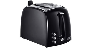 RUSSELL HOBBS TEXTURES PLUS 2 SLICE TOASTER BLACK| 22601
