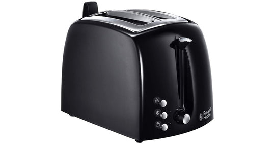 RUSSELL HOBBS TEXTURES PLUS 2 SLICE TOASTER BLACK| 22601