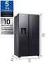SAMSUNG SERIES 6 AMERICAN FRIDGE FREEZER BLACK| RS70F64KEFEU|
