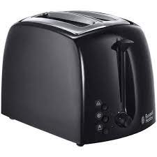 RUSSELL HOBBS TEXTURES 2 SLICE TOASTER BLACK 21641