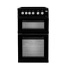 BEKO FREESTANDING 50CM DOUBLE OVEN ELECTRIC COOKER BLACK  KDVC563AK