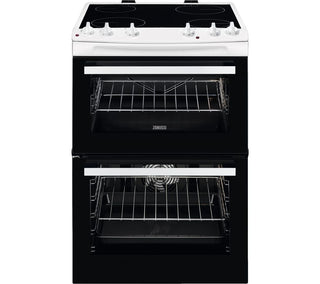 ZANUSSI 60CM ELECTRIC COOKER WITH CERAMIC HOB WHITE ZCV66050WA