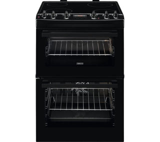 ZANUSSI 60CM FREESTANDING ELECTRIC COOKER BLACK ZCV66250BA